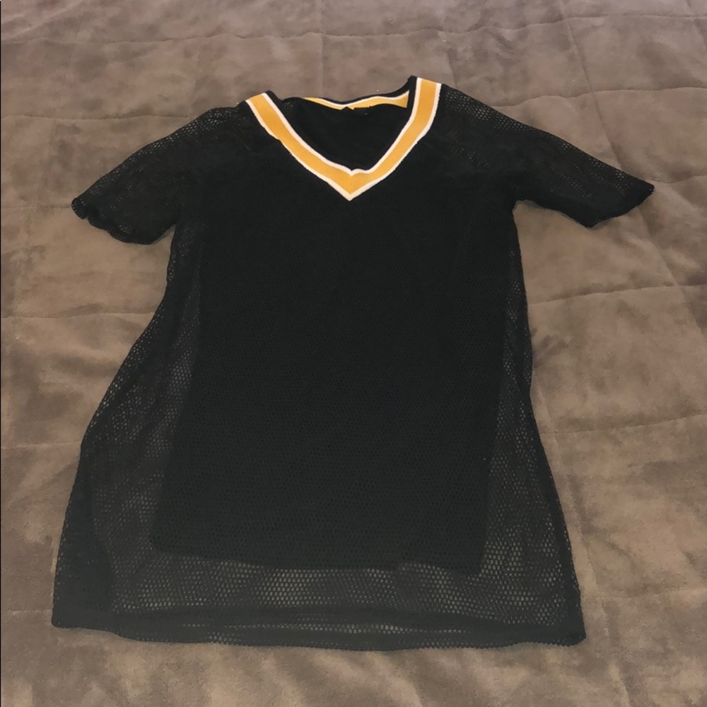 Mesh jersey dress